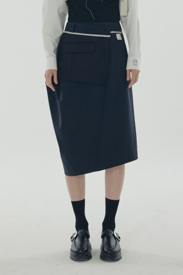 RE;CODE - 미디스커트 - [RE;CODE 여성] Jacket Mixed Patch Skirt