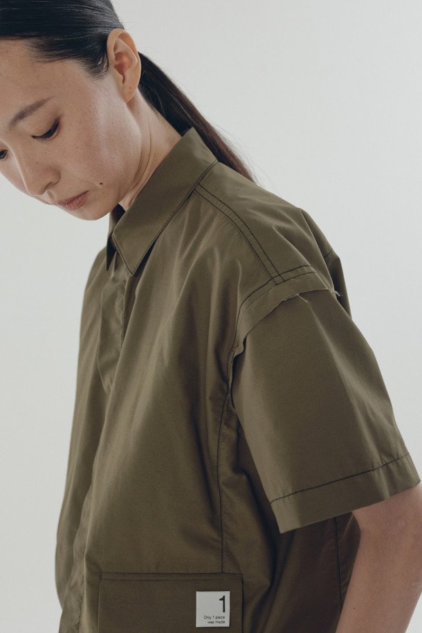 RE;CODE - 셔츠 - [RE;CODE 여성] Out Pocket Crop Shirt