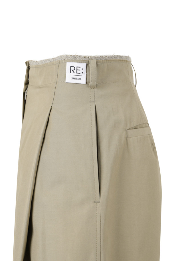 RE;CODE - 롱/미디팬츠 - [RE;CODE 여성] Raw Edged Two Tuck Pants