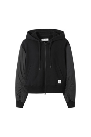 [RE;CODE 여성] Bomber Sleeve Zipup Hoodie