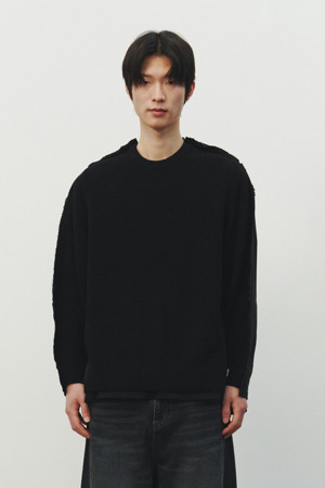 [RE;CODE 남성] Back Shirt Knit Top