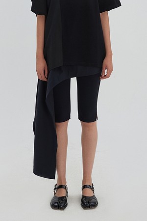 [RE;CODE 여성] Asymmetric Draped Skirt_BLACK-a