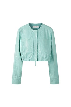 [RE;CODE 여성] Python Cropped Jacket_BLUE-a