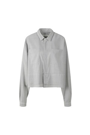 [RE;CODE 여성] Raw Edged Folded Shirts_GREY-a