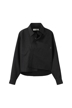 [RE;CODE] Two Way Cropped Shirt_BLACK-a