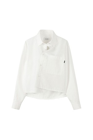 [RE;CODE] Two Way Cropped Shirt_WHITE-a