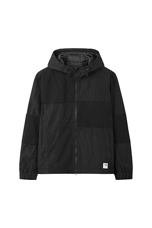 [RE;CODE 남성] Patch-Worked Hoodie Jumper_BLACK-a