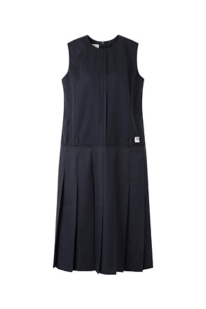 [RE;CODE 여성] Jacket Backward Pleats Dress_NAVY-a