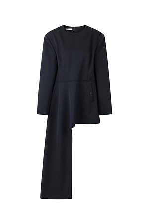 [RE;CODE 여성] Trousers Draped Dress_NAVY-a