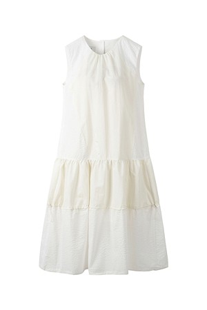 [RE;CODE 여성] Seersucker Volume Dress_IVORY-a