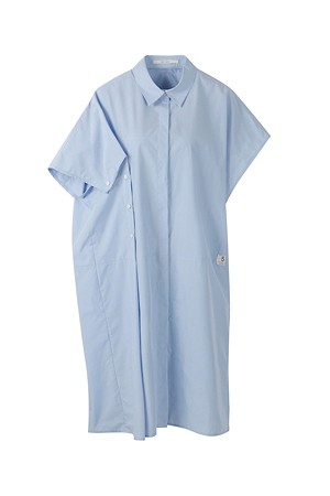 [RE;CODE 여성] Three-Way Folded Shirt Dress_BLUE-a