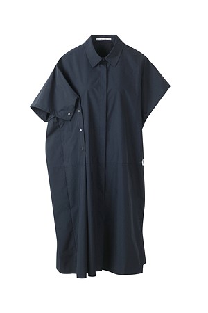 [RE;CODE 여성] Three-Way Folded Shirt Dress_NAVY-a
