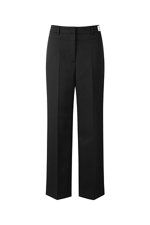 [RE;CODE 여성] Layered Raw-Edged Trousers_BLACK-a