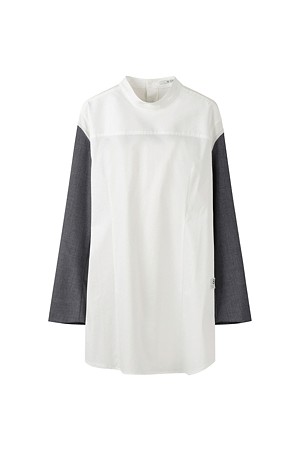 [RE;CODE 여성] Backward Jacket-Sleeved Shirt_WHITE-a