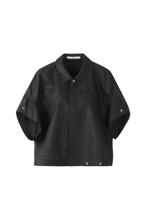 [RE;CODE 여성] Upside-Down Trucker Shirts_BLACK-a