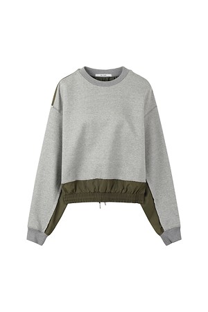 [RE;CODE 여성] Back Trouser Detail Sweatshirt_GREY-a