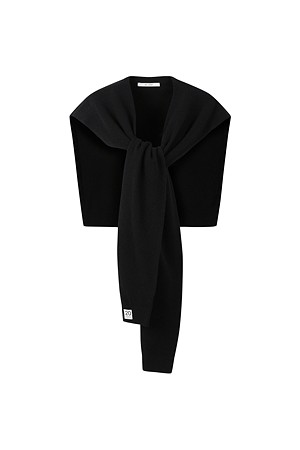 [RE;CODE 여성] Wrap-Around Sweater Scarf_BLACK-a