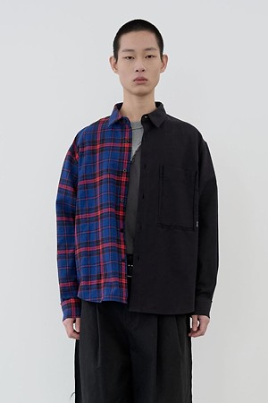 [RE;CODE 남성] Split-Check Shirt
