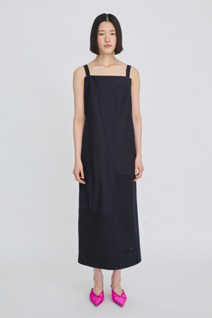 [RE;CODE 여성] Puzzle Sleeveless Dress_NAVY-a