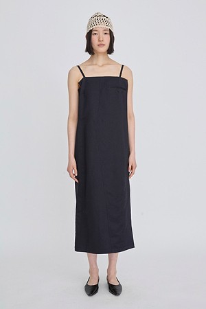 [RE;CODE 여성] Pocket Detail H-Line Dress_NAVY-a