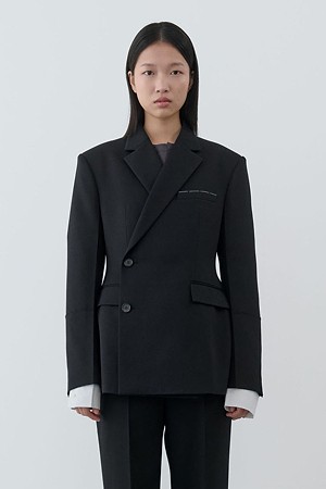 [RE;CODE 여성] Hourglass Wrap Jacket_BLACK-a