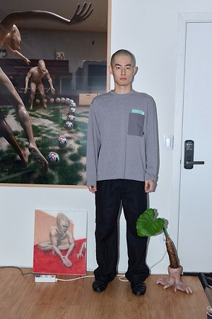 (RE;CODE x Do Ho Suh) Memory Pocket Long Sleeve Tee_GREY-a