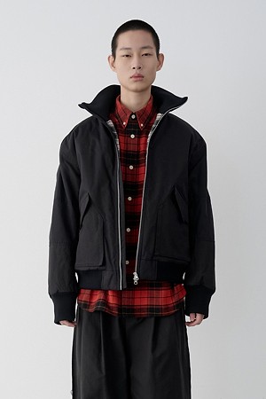 [RE;CODE 남성] Patched Bomber Jumper_BLACK-a