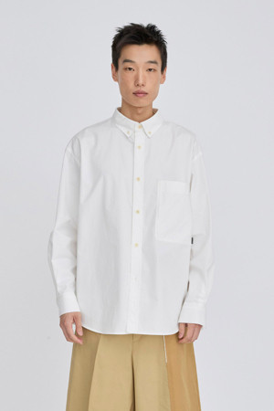 [RE;CODE 남성] Deconstructed Pocket Shirt_WHITE-a