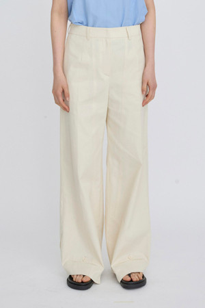 [RE;CODE 여성] Layered Waist Panel Detail Hem Pants_IVORY-a