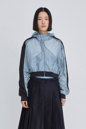 [RE;CODE 여성] Cropped Hoodie Jumper _BLUE-a