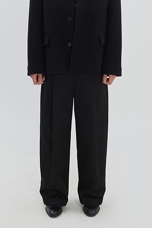 [RE;CODE] Raw-Edged Pants_BLACK-a