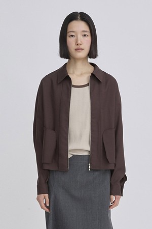 [RE;CODE 여성] Inside-Out Detail Blouson Jumper_BROWN-a