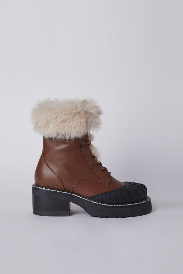 SUECOMMA BONNIE - 부츠/워커 - Fur walker boots(brown)