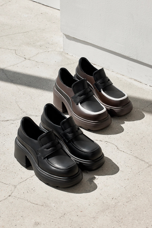 SUECOMMA BONNIE - 플랫 - Duggy penny loafer(black)