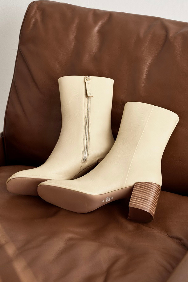 SUECOMMA BONNIE - 부츠/워커 - Square ankle boots(beige)