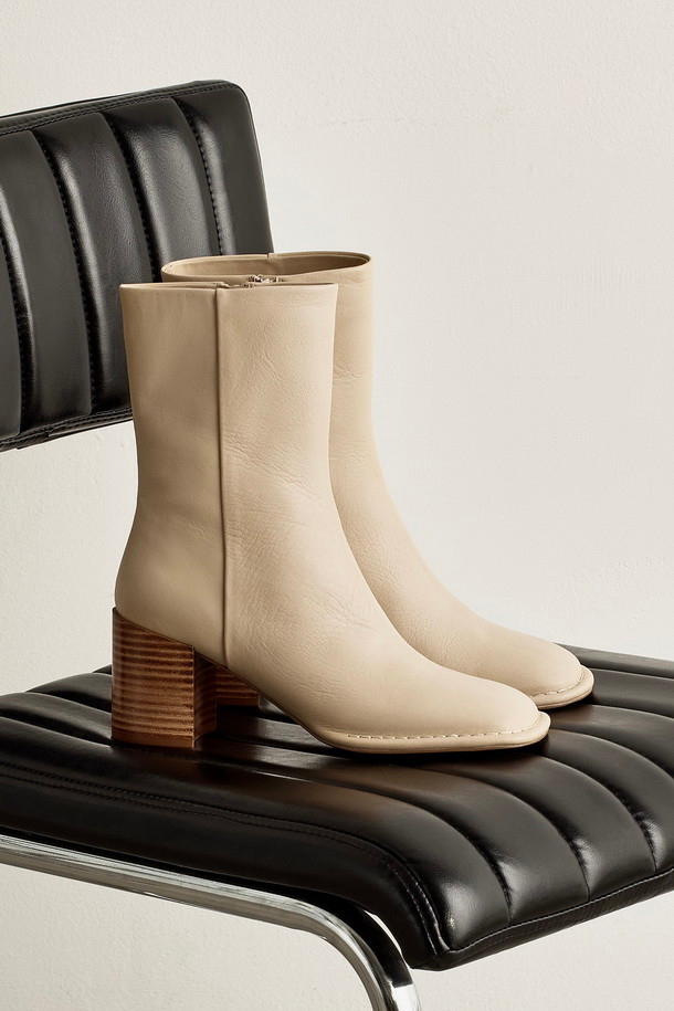 SUECOMMA BONNIE - 부츠/워커 - Square ankle boots(beige)