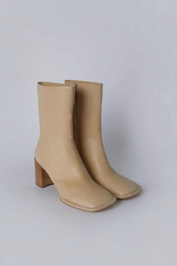 SUECOMMA BONNIE - 부츠/워커 - Square ankle boots(beige)