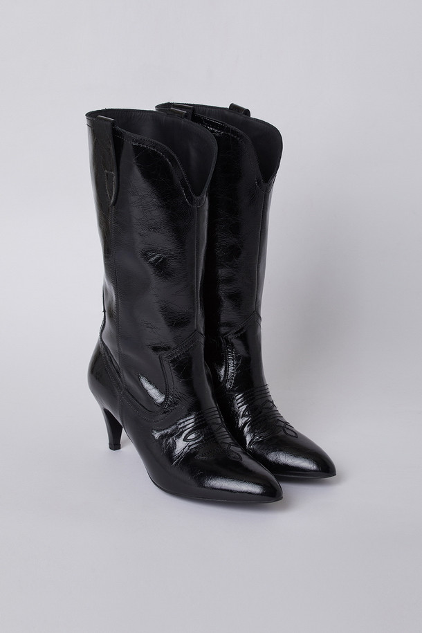 SUECOMMA BONNIE - 부츠/워커 - Western heel boots(black)