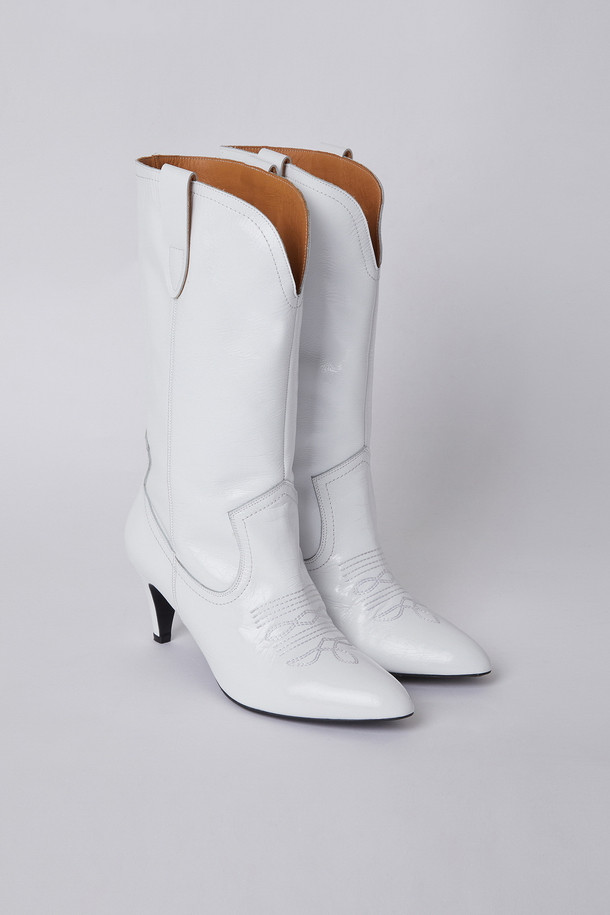 SUECOMMA BONNIE - 부츠/워커 - Western heel boots(white)