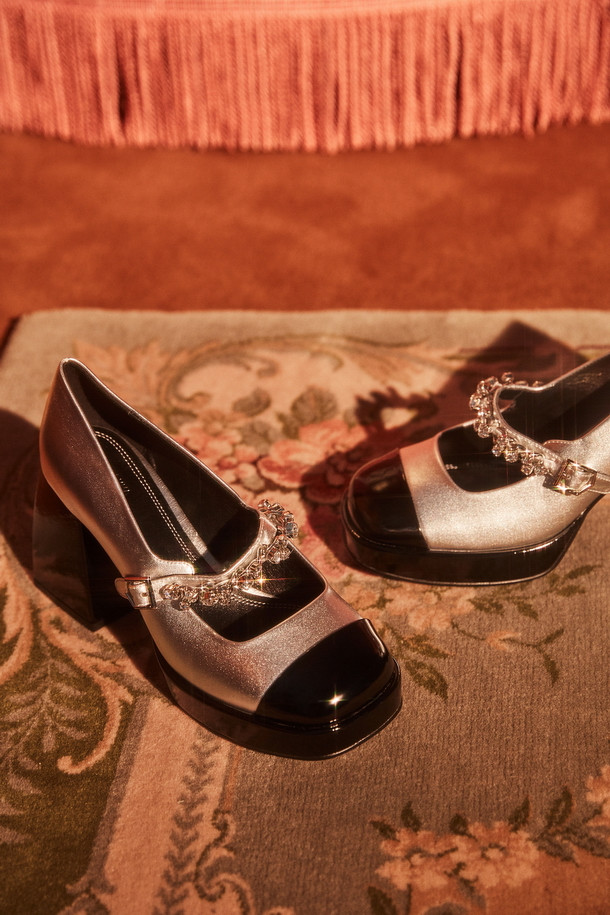 SUECOMMA BONNIE - 펌프스 - Chain mary jane pumps(silver)