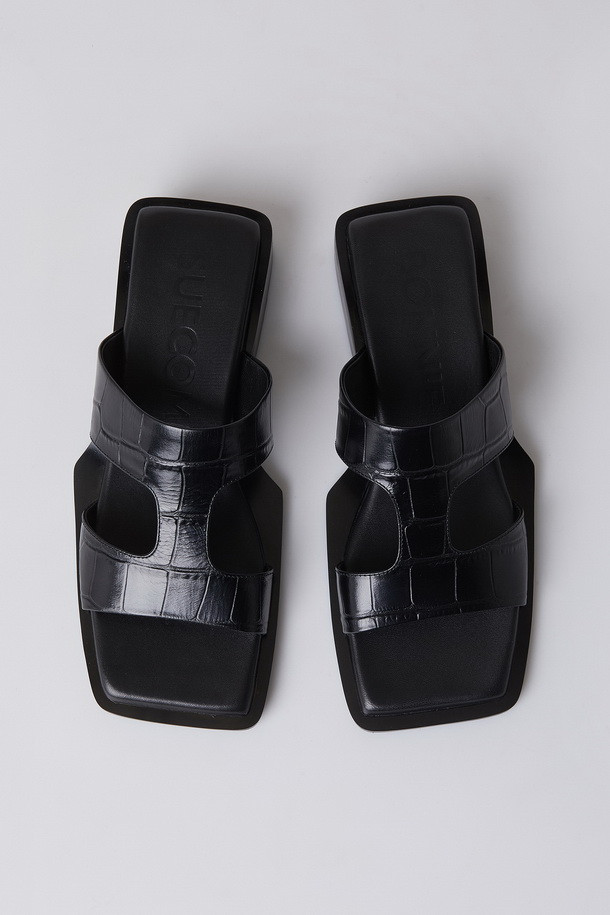 SUECOMMA BONNIE - 샌들/뮬 - Square toe sandal(black)