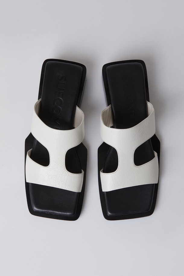 SUECOMMA BONNIE - 샌들/뮬 - [셀럽착용]Square toe sandal(white)