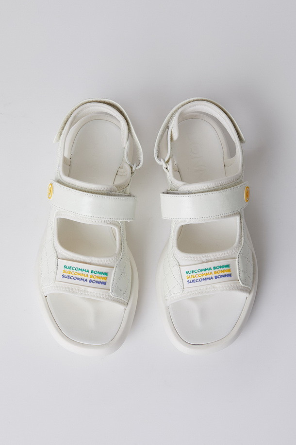 SUECOMMA BONNIE - 샌들 - [셀럽착용]Quilting casual sandal(white)