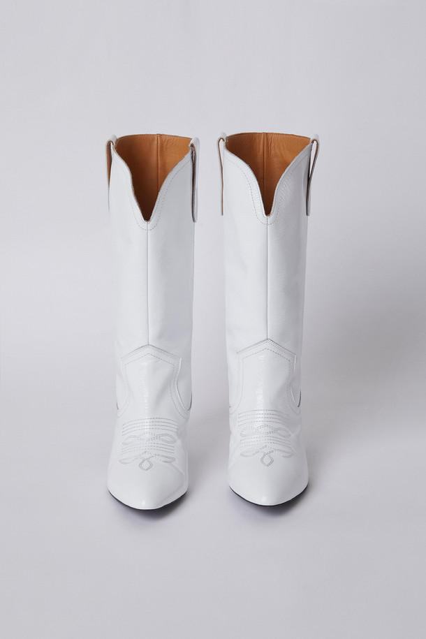 SUECOMMA BONNIE - 부츠/워커 - Western heel boots(white)