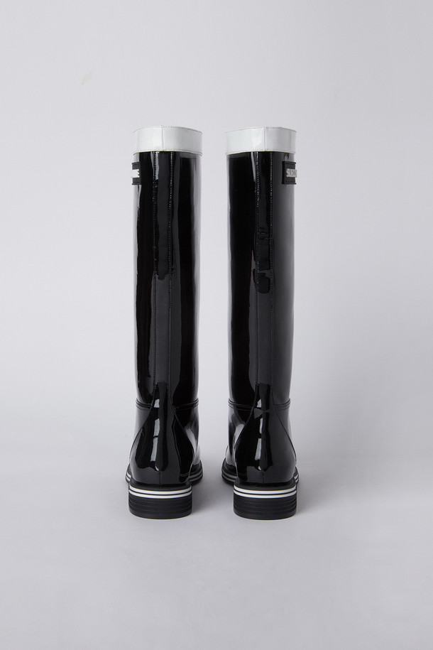 SUECOMMA BONNIE - 부츠/워커 - Enamel long boots(black)