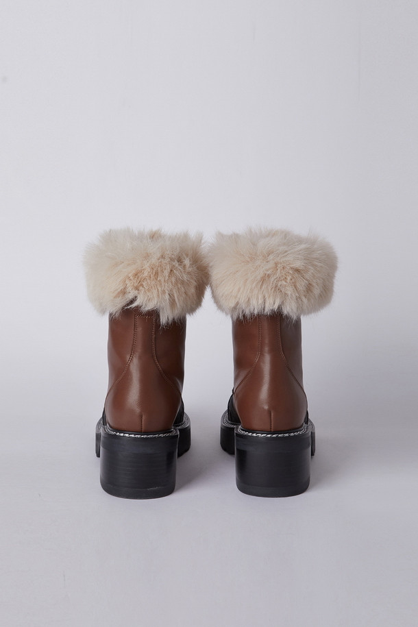 SUECOMMA BONNIE - 부츠/워커 - Fur walker boots(brown)