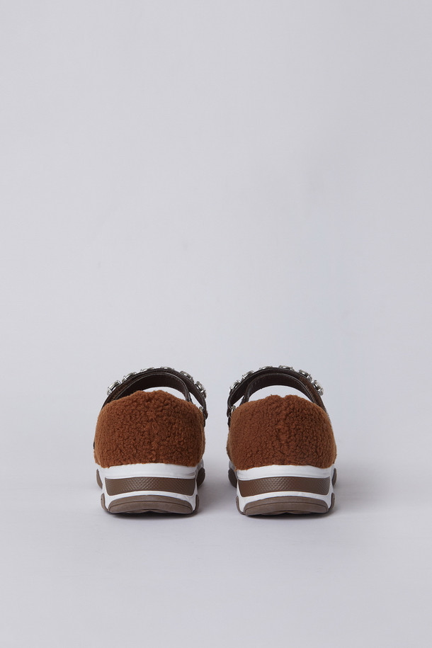 SUECOMMA BONNIE - 스니커즈 - Glam dew mary jane sneakers(brown)
