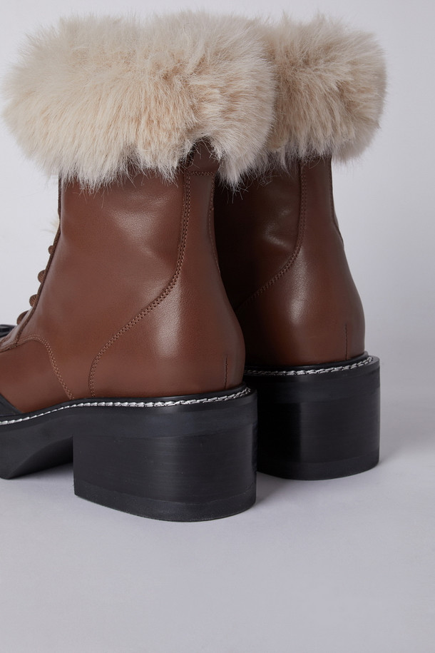 SUECOMMA BONNIE - 부츠/워커 - Fur walker boots(brown)