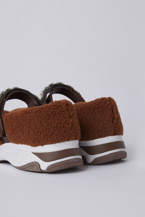 SUECOMMA BONNIE - 스니커즈 - Glam dew mary jane sneakers(brown)