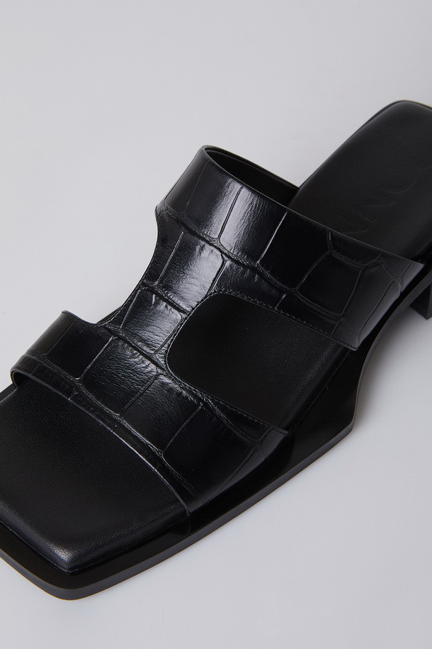 SUECOMMA BONNIE - 샌들/뮬 - Square toe sandal(black)